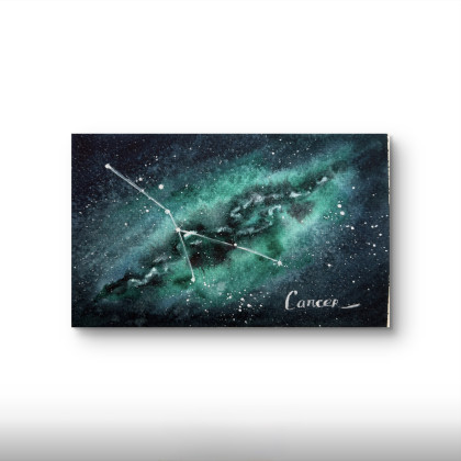 Yunona Kucherevska - obrazy akwarela - Akwarela A5 Gwiazdozbiór Raka foto #3