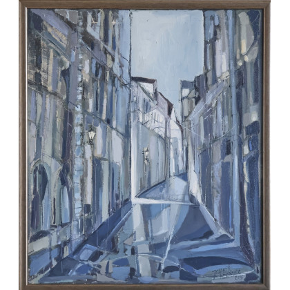 Niebieski poranek, Jolanta Adamiec, obrazy olejne