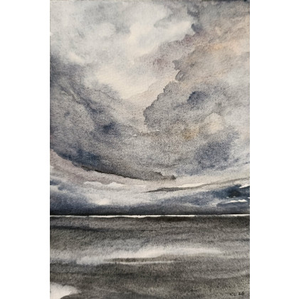 Paulina Lebida - obrazy akwarela - Pejzaż-  akwarela formatu A5 foto #1