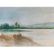 Pejzaż-  akwarela formatu 18/24 cm