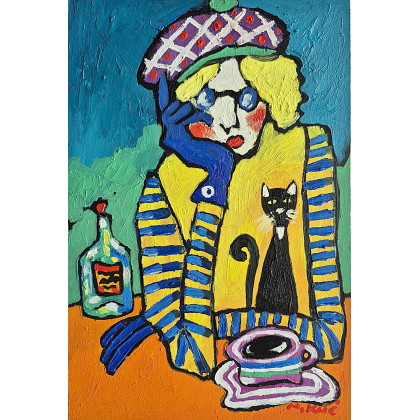 Marlena Kuć - obrazy olejne - Jeszcze jedna kawa i wszystko będzie dobrze foto #1