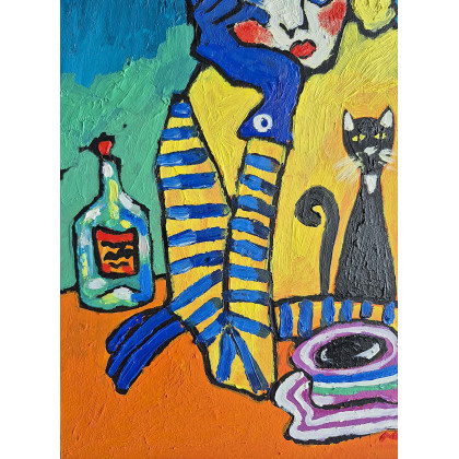 Marlena Kuć - obrazy olejne - Jeszcze jedna kawa i wszystko będzie dobrze foto #4