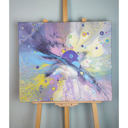 Elżbieta Hanarz - obrazy akryl - Sweet Dream - Kolorowa abstrakcja na płótnie 60x70 foto #1