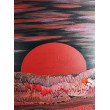 Bloody Moon - Krajobraz abstrakcyjny na płótnie 40x50