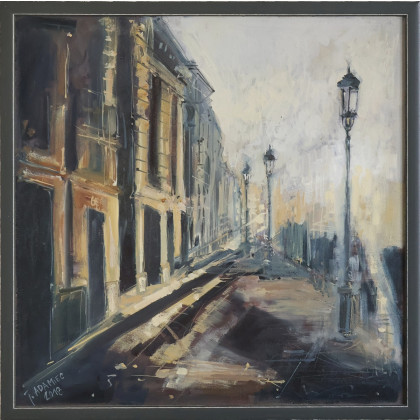 Jesienny poranek, Jolanta Adamiec, obrazy olejne