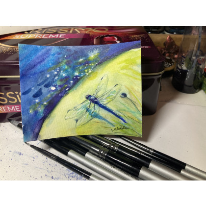 Joanna Magdalena - obrazy akwarela - Uroczysko  (akwarela miniaturka  w oprawie) foto #1