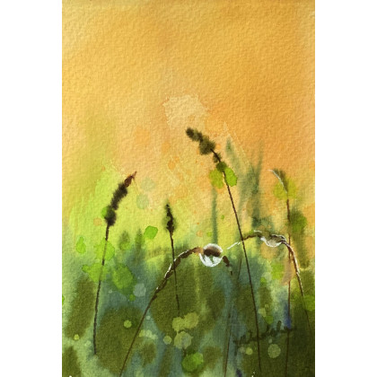 Jestem  (akwarela miniaturka  w oprawie), Joanna Magdalena, obrazy akwarela