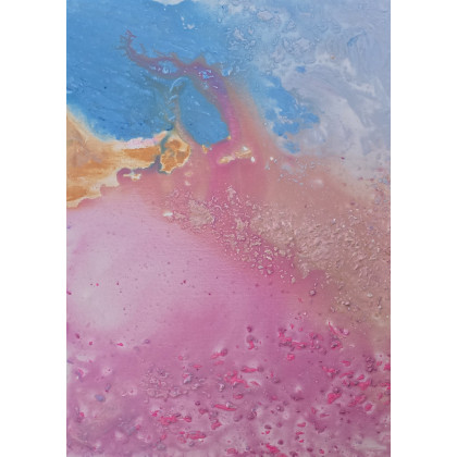 Rozowe jezioro Torrevieja, Hiszpania, Ewa Mościszko, obrazy tech. mieszana