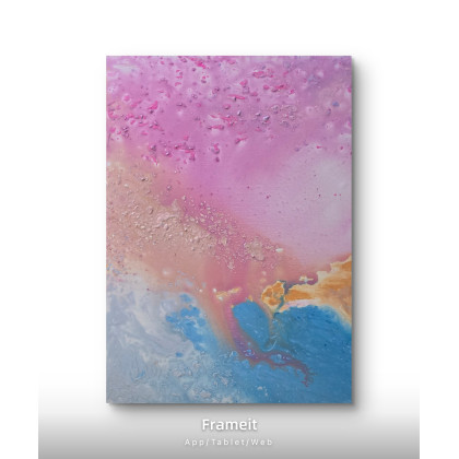 Ewa Mościszko - obrazy tech. mieszana - Rozowe jezioro Torrevieja, Hiszpania foto #1