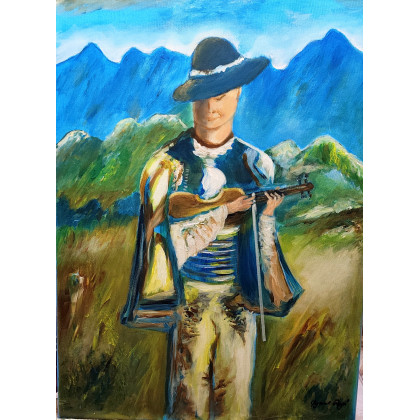 Skrzypek z Giewontu  50/70, Ryszard Ryś, obrazy akryl