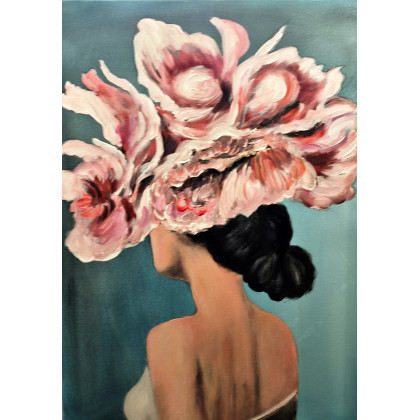 Eksplozja myśli w odcieniach różu 50/70, Ryszard Ryś, obrazy akryl