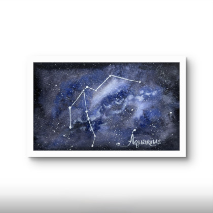 Yunona Kucherevska - obrazy akwarela - Akwarela A5 Gwiazdozbiór Wodnika foto #1