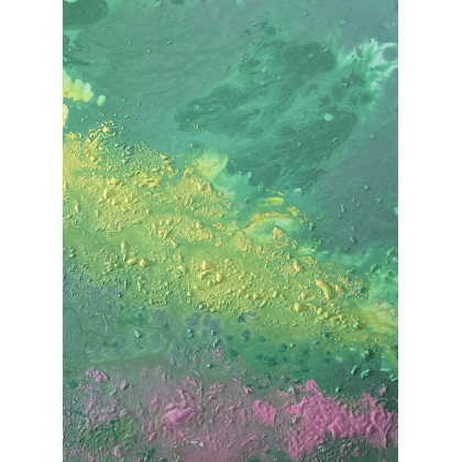 Zielona mila, Ewa Mościszko, obrazy tech. mieszana