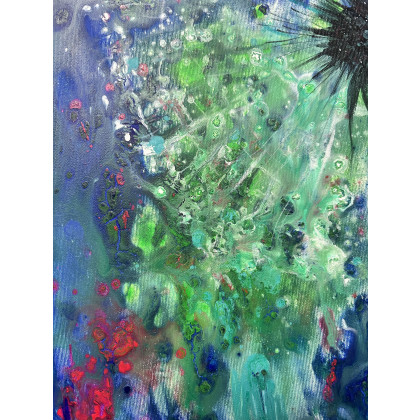 Krystyna Nowak - obrazy akryl - Dmuchawce (70x50 cm) foto #1