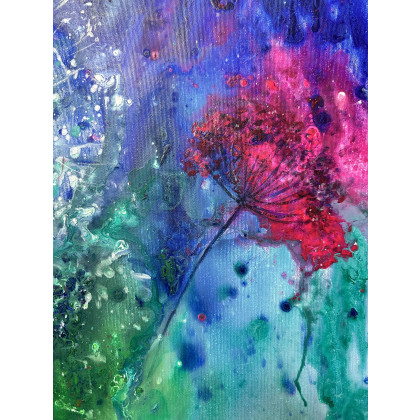 Krystyna Nowak - obrazy akryl - Dmuchawce (70x50 cm) foto #2