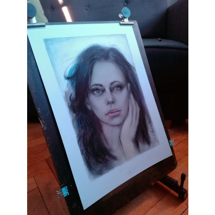 Dariusz Kaźmierczak - rysunki tech.mieszana - Kobieta z Wymyśloną Twarzą foto #1