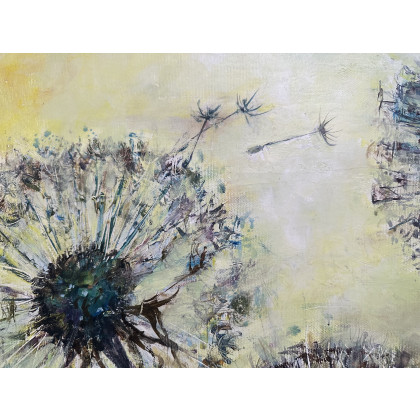 Krystyna Nowak - obrazy olejne - Dmuchawce 2 (70x50 cm) foto #2