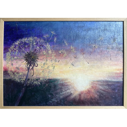 Dmuchawce 3 (70x50 cm), Krystyna Nowak, obrazy olejne