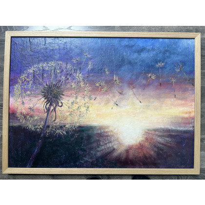 Krystyna Nowak - obrazy olejne - Dmuchawce 3 (70x50 cm) foto #1