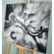 Black and White Galaxy - Monochromatyczny obraz inspirowany kosmosem, 60x70