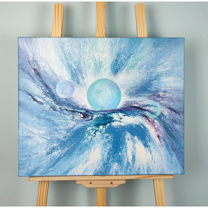 Elżbieta Hanarz - obrazy akryl - Crystal Ball - Abstrakcja na płótnie 50x60 foto #1