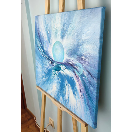 Elżbieta Hanarz - obrazy akryl - Crystal Ball - Abstrakcja na płótnie 50x60 foto #2