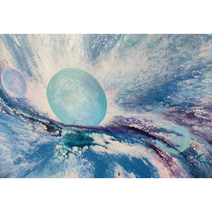 Elżbieta Hanarz - obrazy akryl - Crystal Ball - Abstrakcja na płótnie 50x60 foto #3