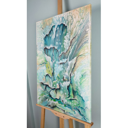 Elżbieta Hanarz - obrazy akryl - Rafa koralowa - Abstrakcja na płótnie 50x70 foto #2