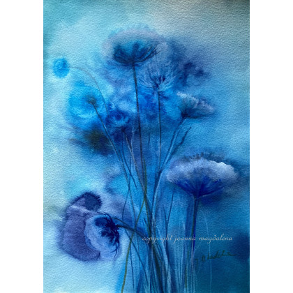 Ślady pamięci - akwarela w oprawie, Joanna Magdalena, obrazy akwarela