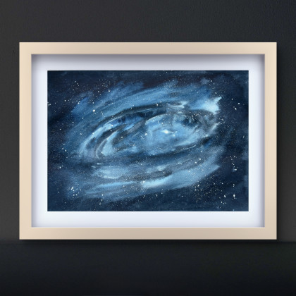 Akwarela A4 Galaktyka, Yunona Kucherevska, obrazy akwarela