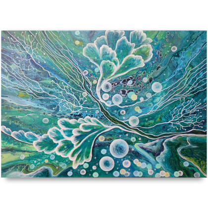 Podwodny Świat - Akryl na płótnie 50x70, Elżbieta Hanarz, obrazy akryl