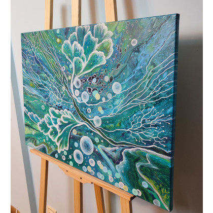 Elżbieta Hanarz - obrazy akryl - Podwodny Świat - Akryl na płótnie 50x70 foto #2