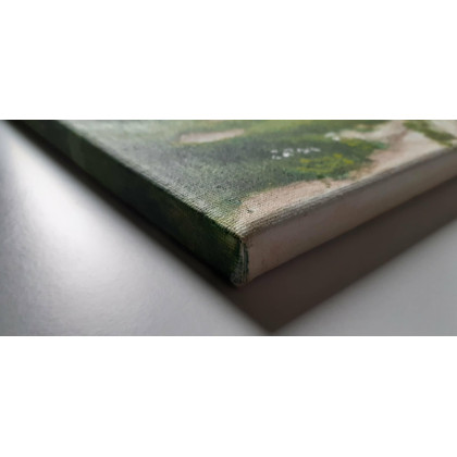 Marzena Dymek - obrazy akryl - PEJZAŻ AKRYLOWY RĘCZNIE MALOWANY NA PŁÓTNIE W SINĄ DAL - 30x40cm foto #1