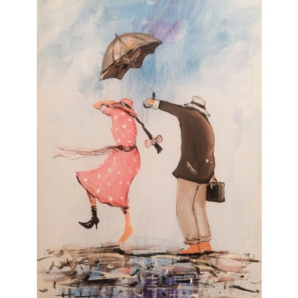 Dariusz Grajek - olej + akryl - Anioł stróż.... foto #1