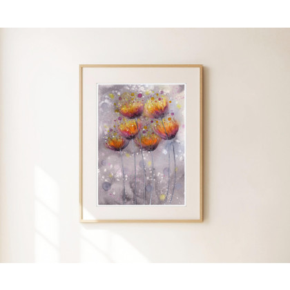 Akwarela A4.  Kwiaty, Małgorzata Domańska ART, obrazy akwarela