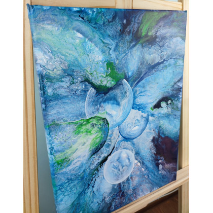 Elżbieta Hanarz - obrazy akryl - Woda - Obraz abstrakcjyjny na płótnie 30x40 foto #2