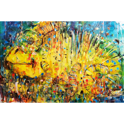 Kameleon..., Dariusz Grajek, olej + akryl