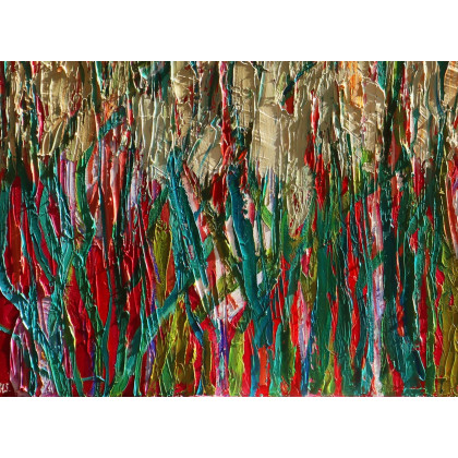 Magdalena Walulik  - obrazy olejne - Abstrakcja 70 - Wrzosy, olej 80 x 100 cm foto #1