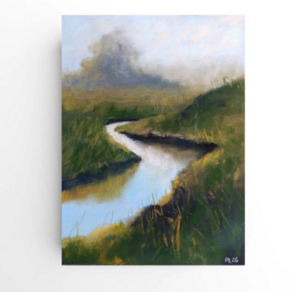 Pejzaż -rysunek pastele, Paulina Lebida, pastele suche