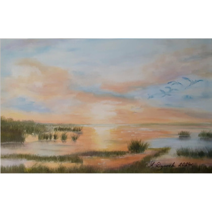 Marzena Dymek - obrazy akryl - DYPTYK PEJZAŻOWY CHWILA WYTCHNIENIA foto #1