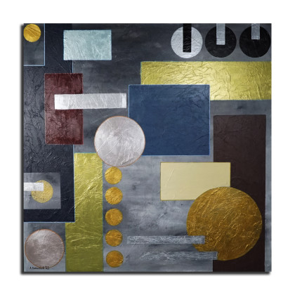 Aleksandra Semeniuk  - obrazy tech. mieszana - Geometria abstrakcyjna 2 foto #1