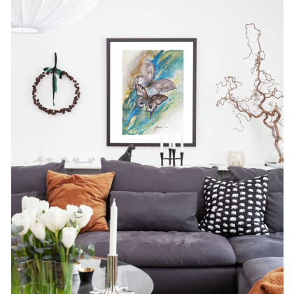 Jolanta Frankiewicz - obrazy akwarela - Motyle - tusz i akwarela foto #4