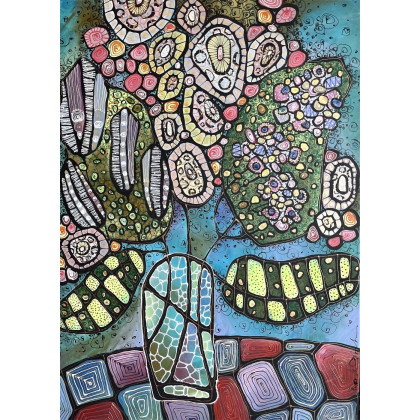 Kwiatowy zgiełk- oryginał, 4mara, obrazy akryl