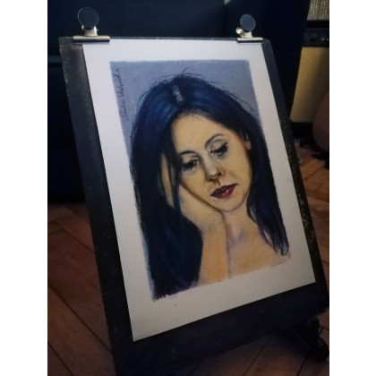 Dariusz Kaźmierczak - pastele olejne - Na dżinsowym tle foto #2