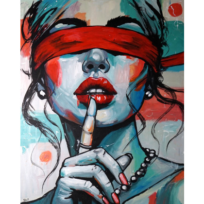 Our Sekret 80x100, Rafal Stach, obrazy akryl