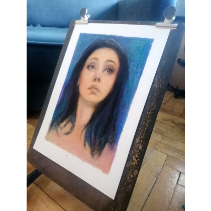 Dariusz Kaźmierczak - pastele olejne - Na dżinsowym tle II foto #2