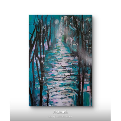 Ewa Mościszko - obrazy tech. mieszana - Moonlight walk foto #2