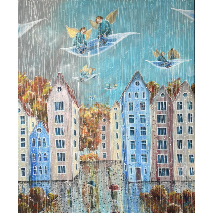 Deszczowy dzień – Giclee 50x60, 4mara, wydruki na płótnie