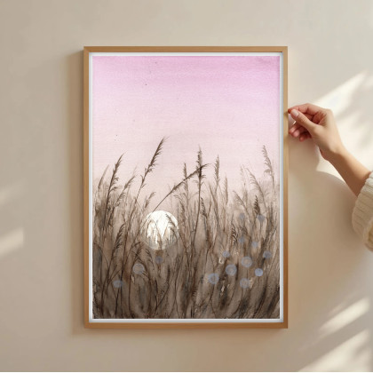 Akwarela A4.  Trawy, Małgorzata Domańska ART, obrazy akwarela