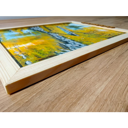 Marzena Dymek - obrazy akryl - POMYSŁ NA SPERSONALIZOWANY PREZENT- UNIKALNY OBRAZ W RAMIE Z CYTATEM- POLSKI PEJZAŻ KAMIENNY BRZEG foto #2